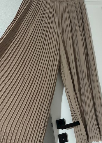 Bej Pilili Uzun Keten Etek - Görsel 6