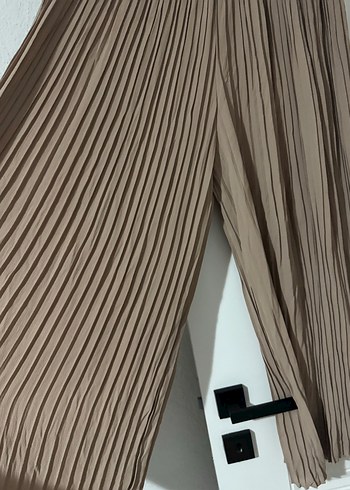 Bej Pilili Uzun Keten Etek - Görsel 2