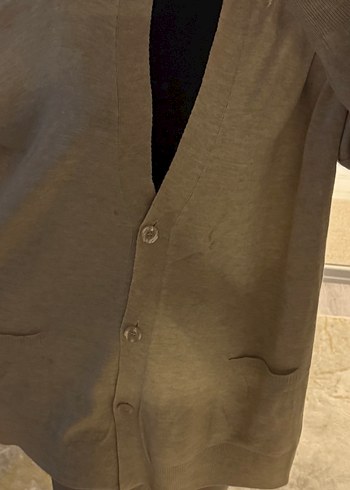 Bej Düğmeli Kadın Hırka - Görsel 8