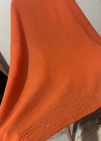Turuncu jawel bambu yumuşak eşarp - Görsel 3