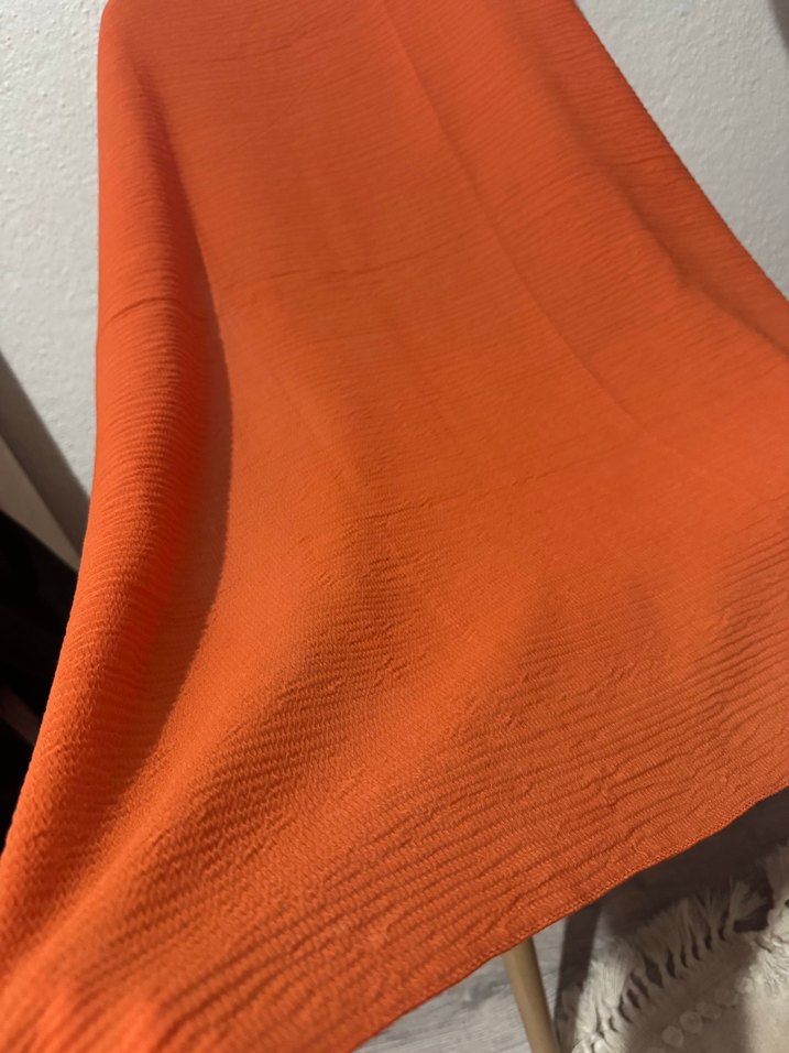 Turuncu jawel bambu yumuşak eşarp - Görsel 3