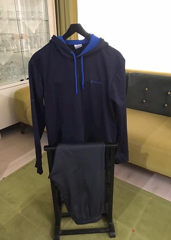 Columbia Lacivert Kapüşonlu Rahat eşofman takımı - Görsel 4