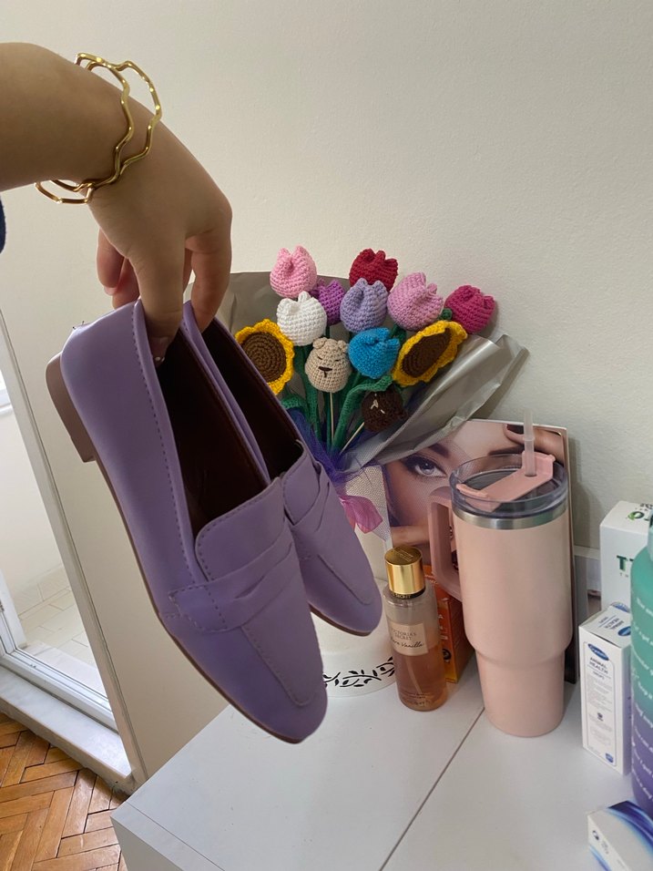 Mor Kız Loafer Ayakkabı - Görsel 3