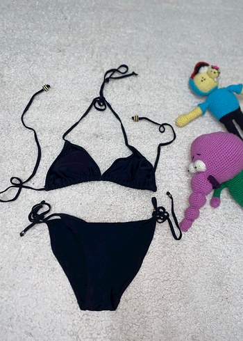 Siyah Strappy Kadın Bikini Takımı - Görsel 2