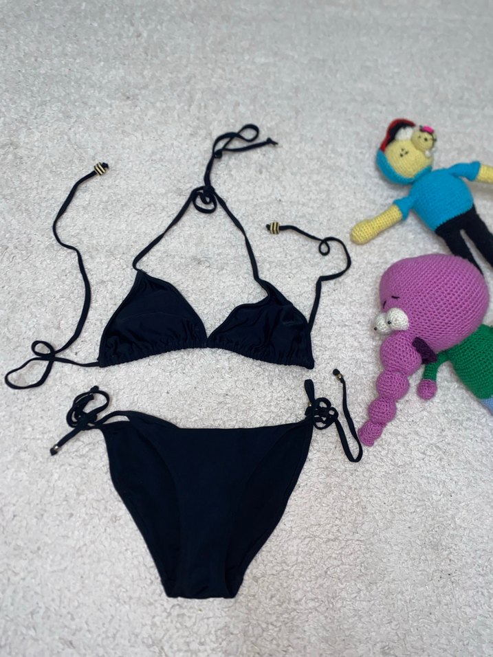 Siyah Strappy Kadın Bikini Takımı - Görsel 2