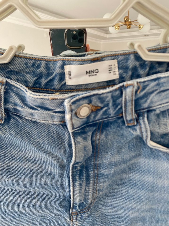 Kadın Mavi Salaş Kot Pantolon - Görsel 2