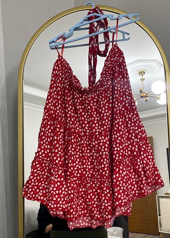 Kırmızı Volanlı etek - Görsel 2