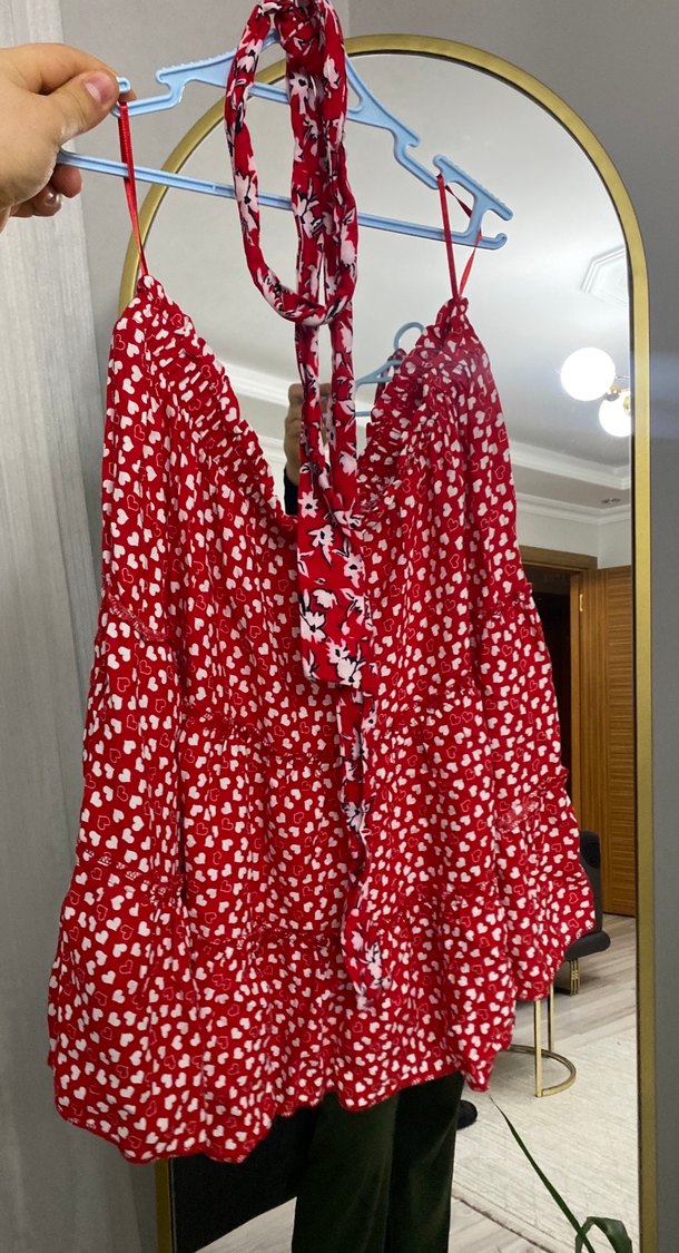 Kırmızı Volanlı etek - Görsel 3