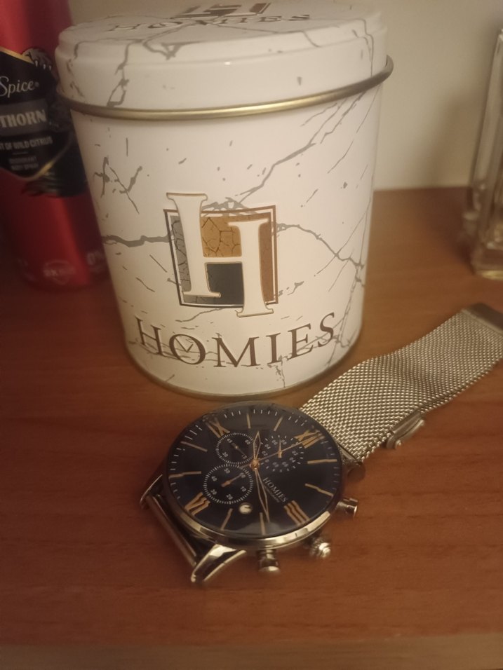 Gümüç renk Modern Klasik Erkek Saati HOMIES - Görsel 4