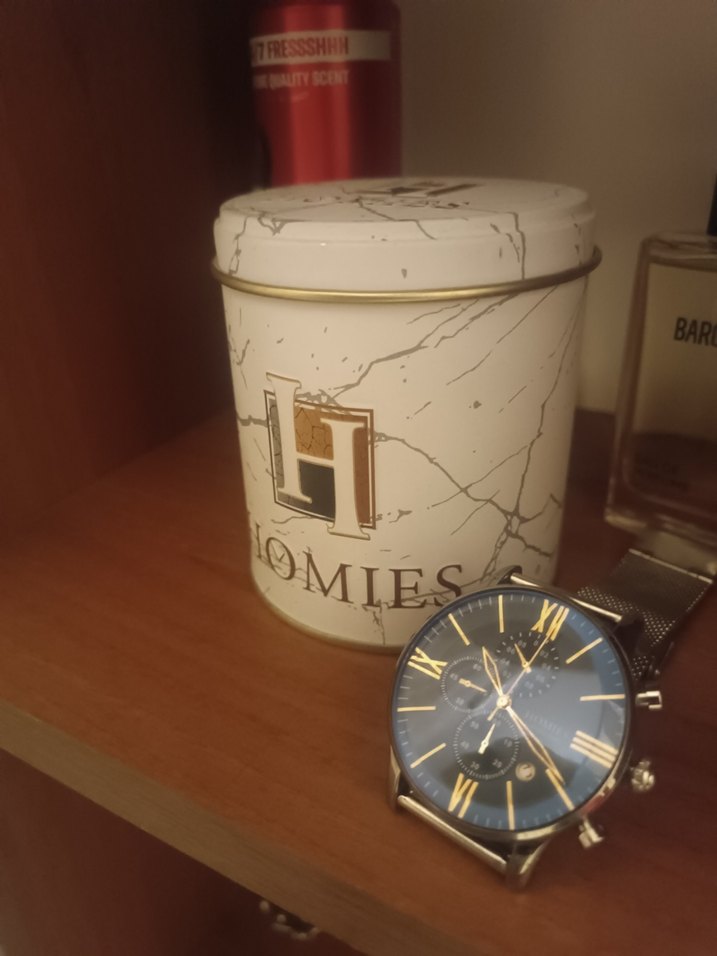 Gümüç renk Modern Klasik Erkek Saati HOMIES - Görsel 2