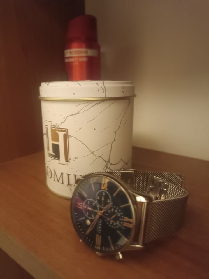 Gümüç renk Modern Klasik Erkek Saati HOMIES - Görsel 3