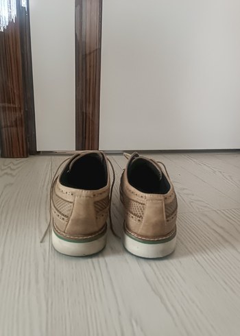 Bej Bağcıklı Erkek Klasik Ayakkabı - Görsel 3
