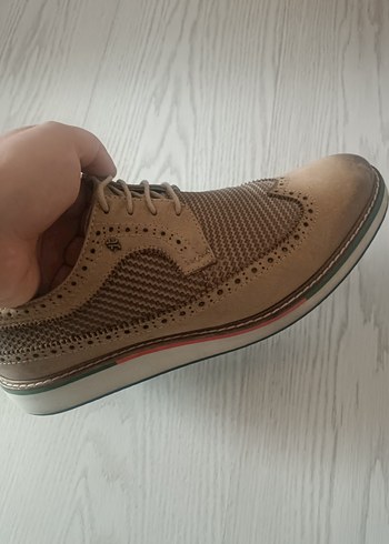 Bej Bağcıklı Erkek Klasik Ayakkabı - Görsel 2