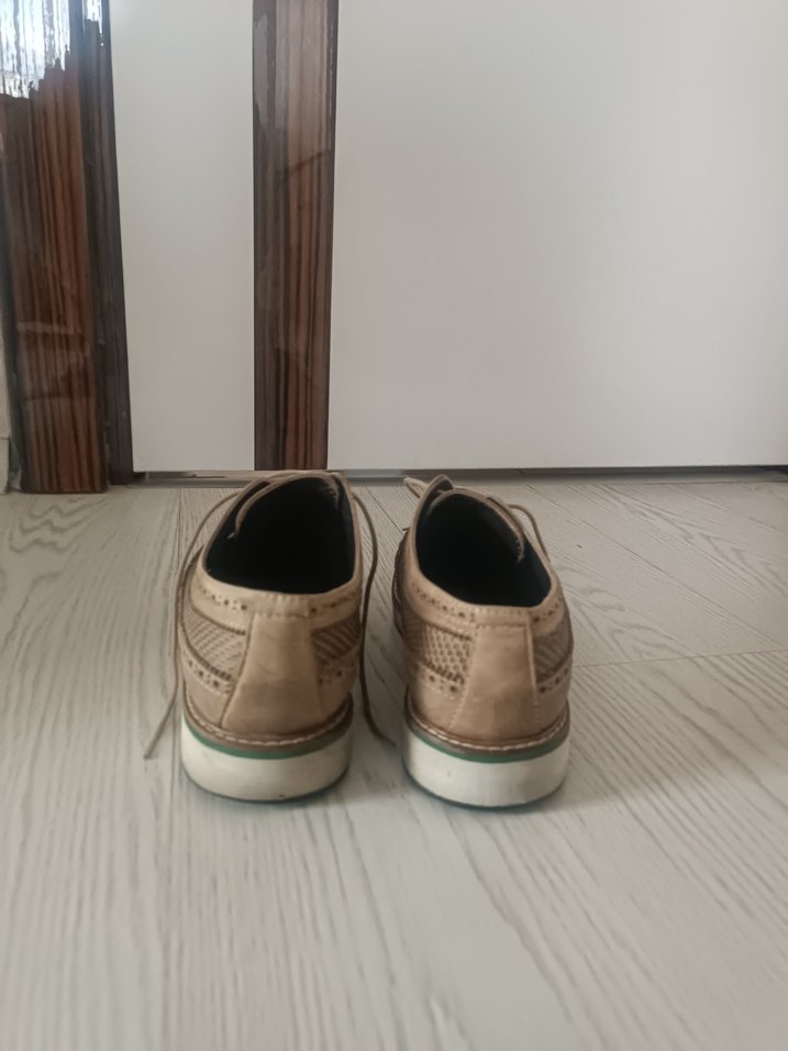 Bej Bağcıklı Erkek Klasik Ayakkabı - Görsel 3