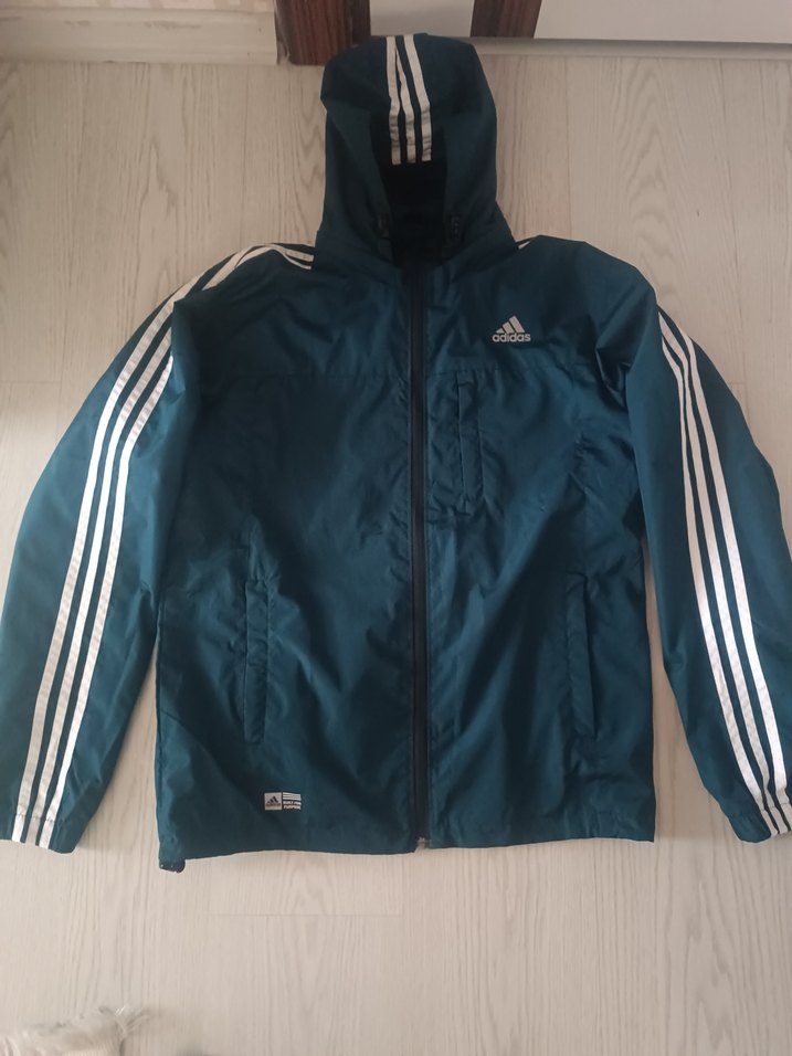 Erkek haki yeşil Fermuarlı Yağmurluk - Görsel 2