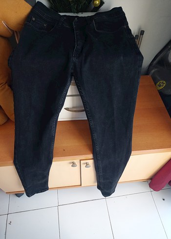 Siyah Normal Boy Kadın Kot Pantolon - Görsel 3