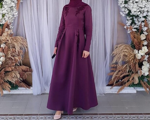 Abiye elbise mürdüm