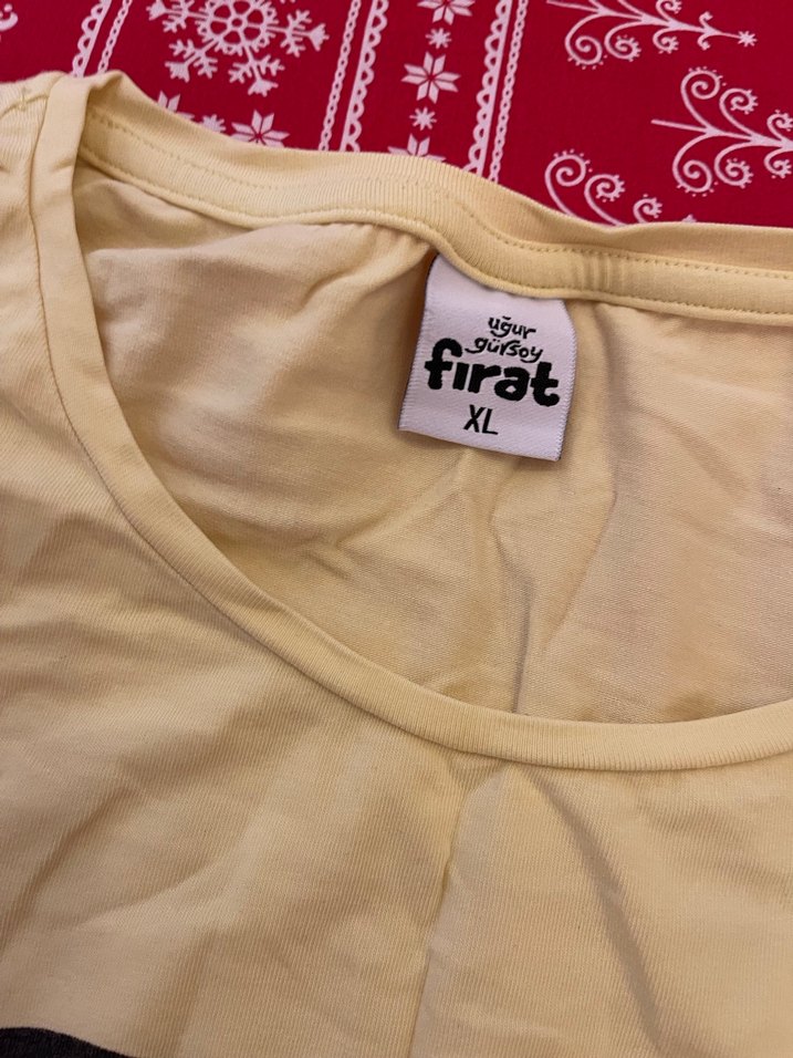 Sarı Kız Çocuk Tişört Puf Kollu Baskılı - Görsel 2