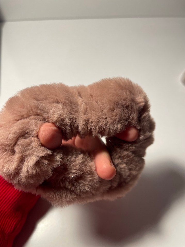 Bej Kürklü Kadın Saç Tokası - Görsel 3