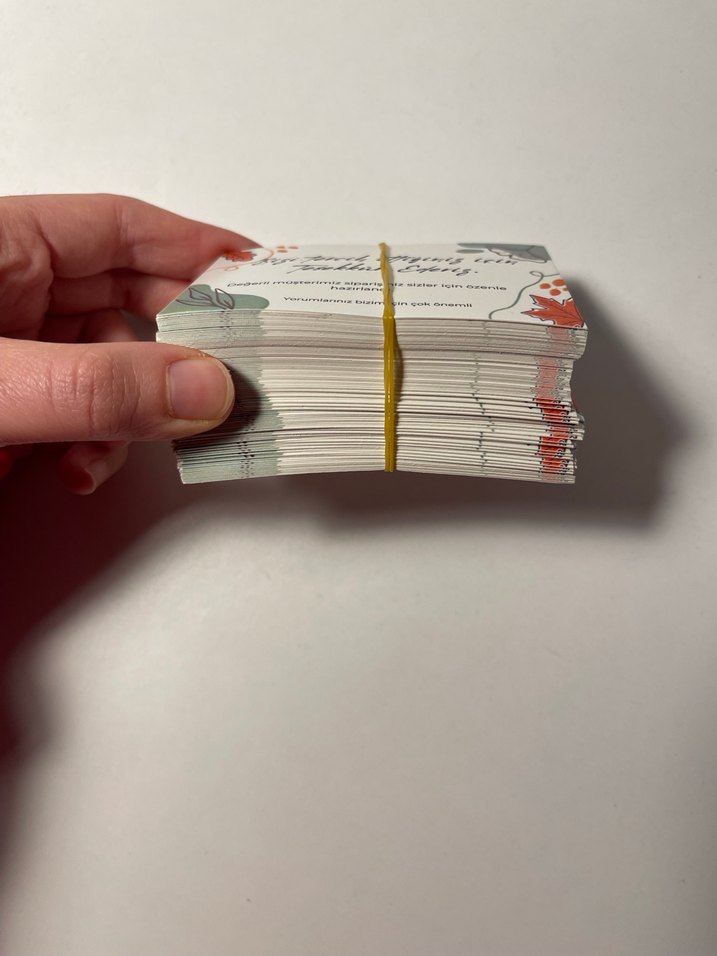 Teşekkür Notu Kartı - Özel Tasarım - Görsel 2