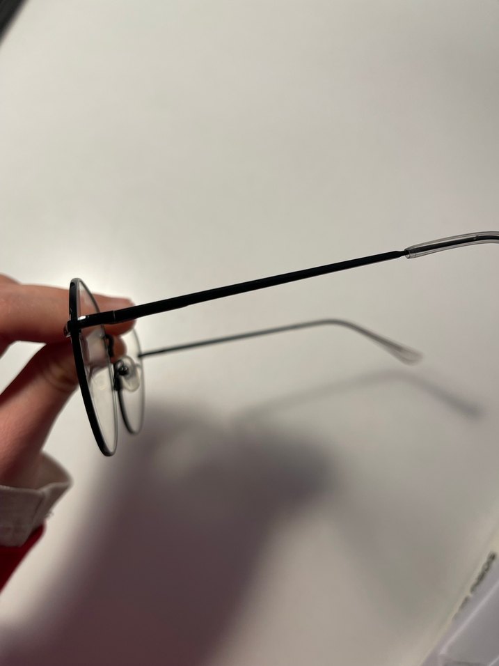 Gri Minimalist Goth Kadın Gözlük - Görsel 2