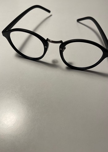 Siyah Minimalist Yuvarlak erkek Gözlüğü - Görsel 2