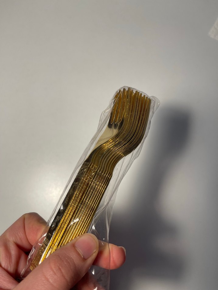 Parlak Altın Renkli  Çatal Seti - Görsel 3