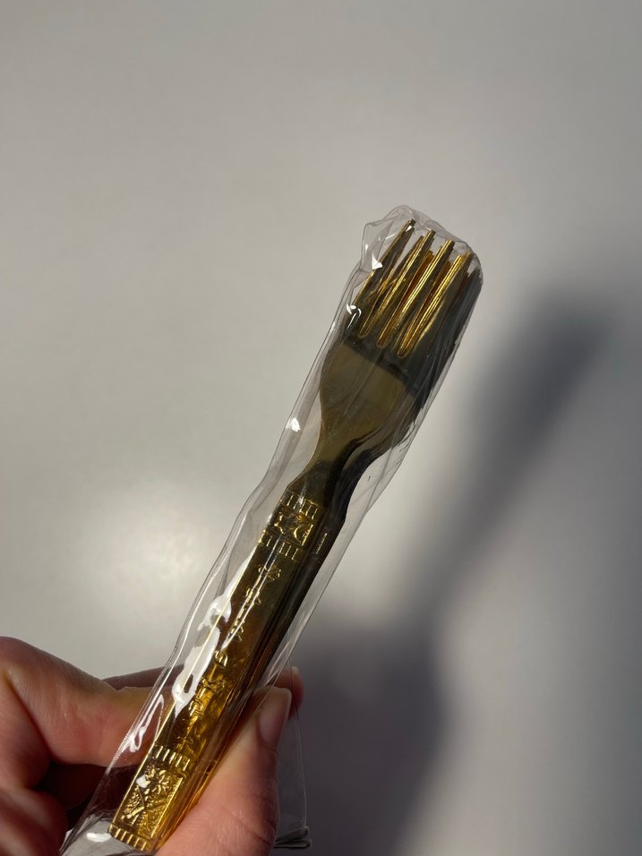 Parlak Altın Renkli  Çatal Seti - Görsel 2