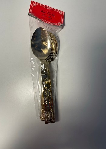 Parlak Altın Renkli Tatlı Kaşıkları Seti - Görsel 3