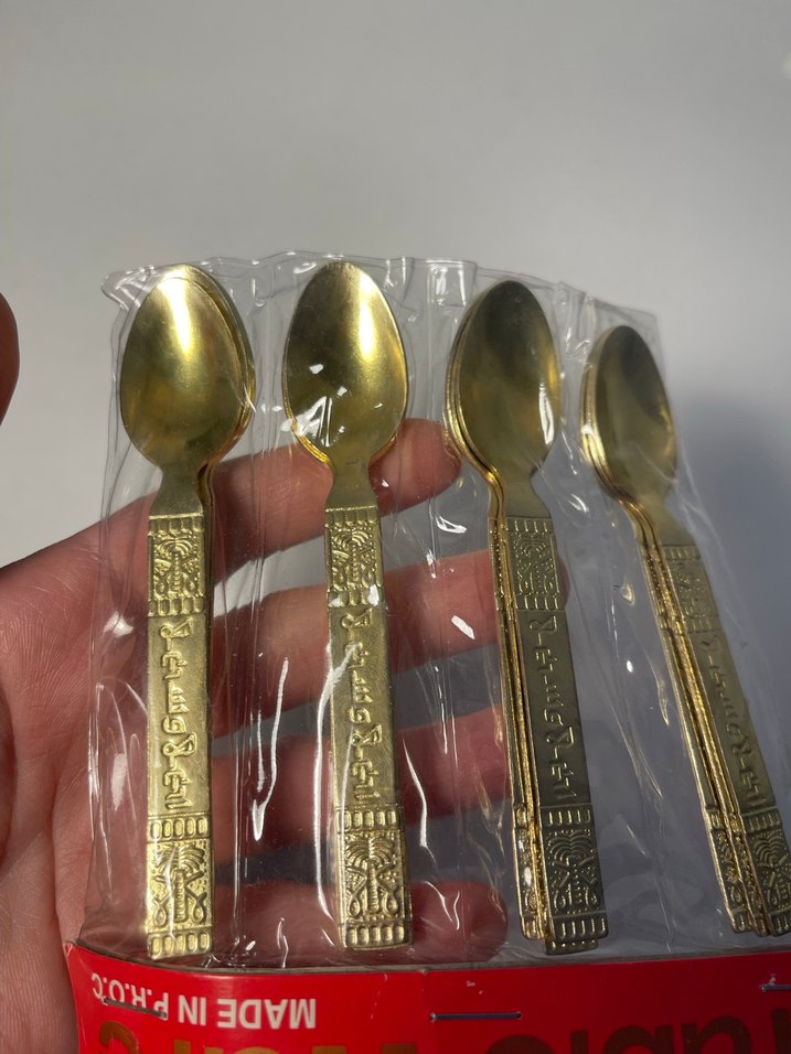 Parlak Altın Renkli 4'lü Kaşık Seti - Görsel 2