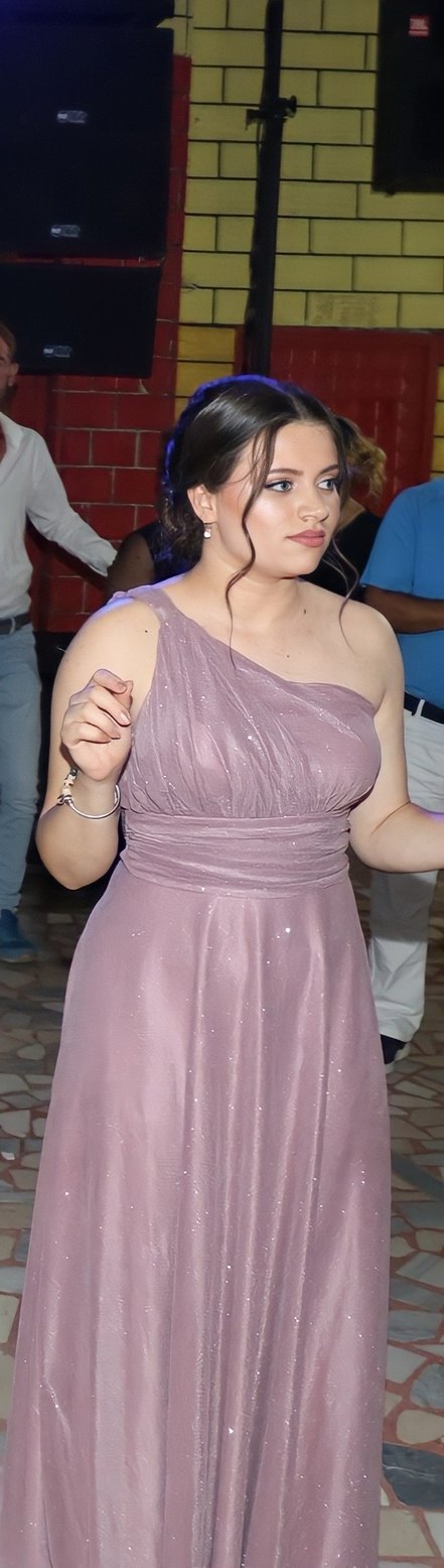 Askılı, omuz dekolteli abiye elbise - Görsel 2