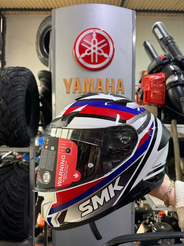 Renkli Baskılı SMK Motosiklet Kaskı - Görsel 2