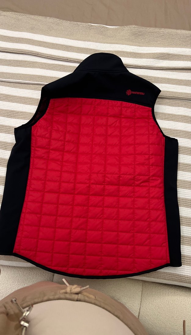 Erkek Kırmızı Yelek Fermuarlı Yüksek Yakalı - Görsel 3