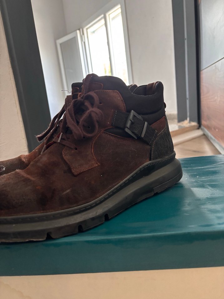 İnci Kahverengi Süet Erkek Botlar Tokalı - Görsel 2