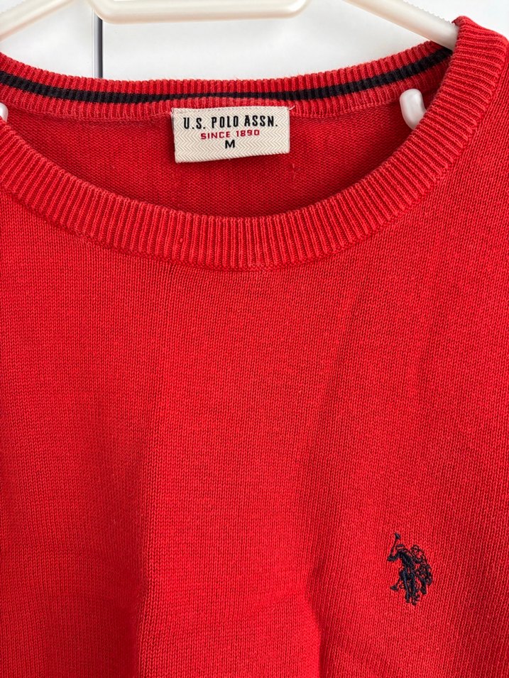 Kırmızı Uzun Kollu Triko Kazak - Görsel 2