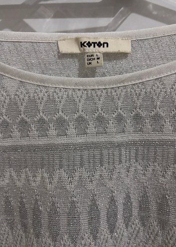 Beyaz Örgü Detaylı Kadın Bluz - Görsel 2