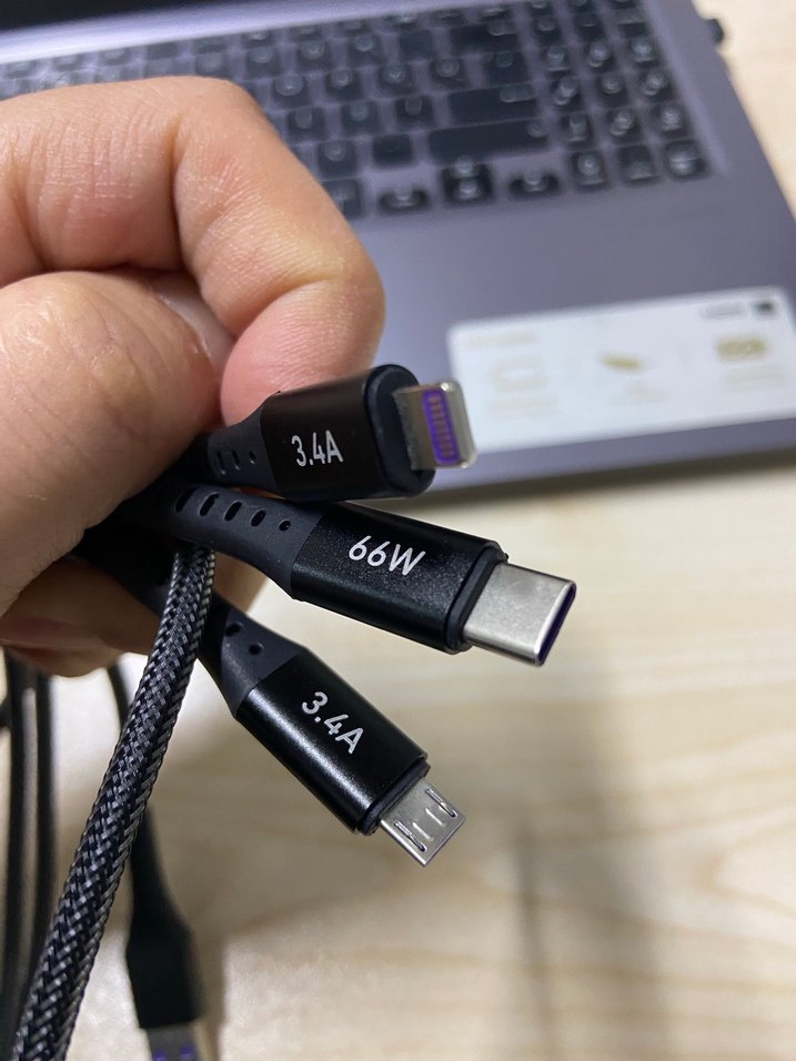 3in1 şarj (data) kablosu bütün cihazlara uyumlu - Görsel 3