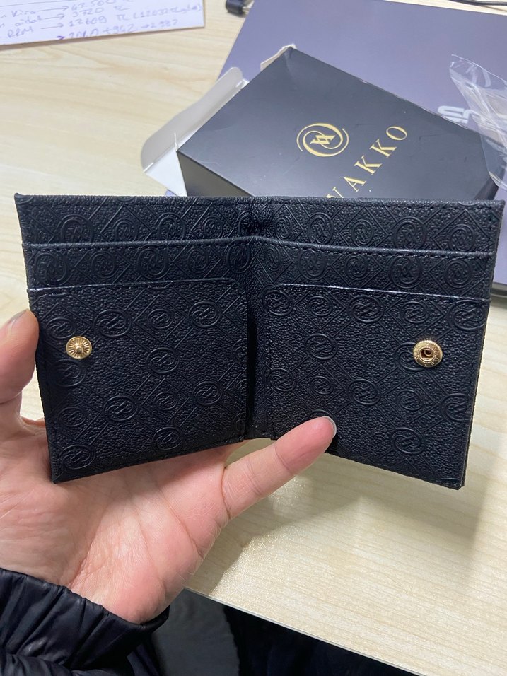 Vakko Siyah Deri Kadın Cüzdan - Görsel 3