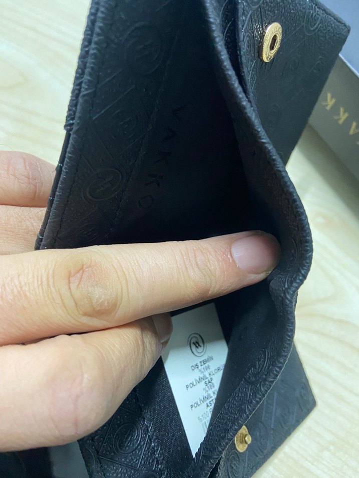 Vakko Siyah Deri Kadın Cüzdan - Görsel 5