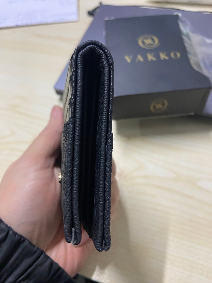 Vakko Siyah Deri Kadın Cüzdan - Görsel 4