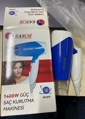 1400 W Ranchi Mavi Saç Kurutma Makinesi - Görsel 3