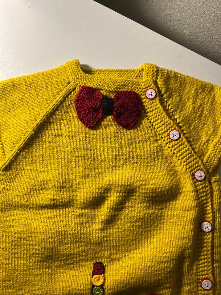 Sarı Erkek Çocuk Örgü Yelek - Görsel 2