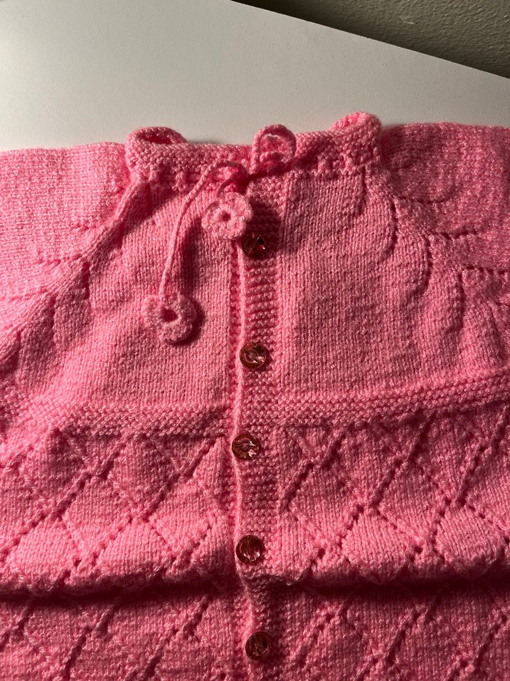 Kız Çocuk Pembe Örgü Bohem Yelek - Görsel 2
