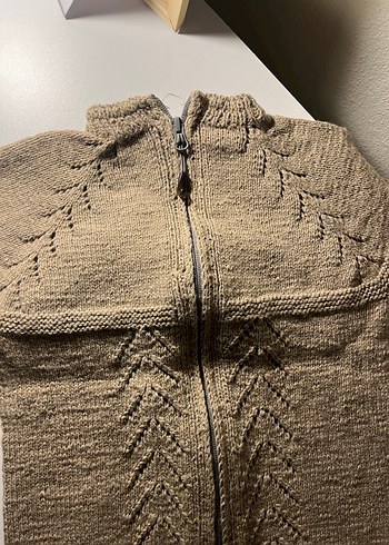 Bej Erkek Çocuk Bohem Örgü Hırka - Görsel 3