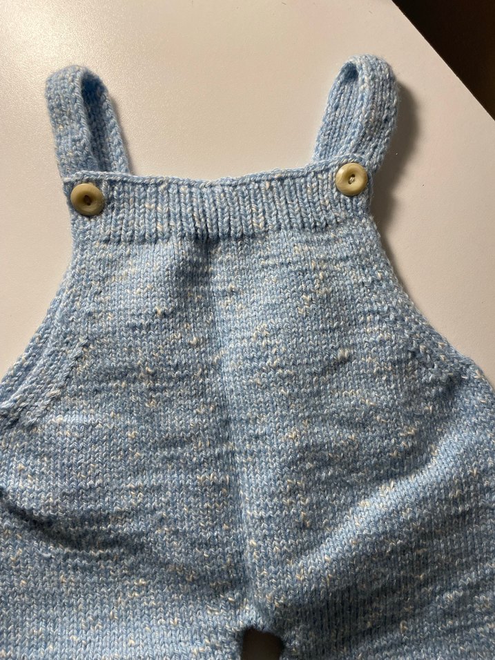 Erkek Bebek Triko Tulum Mavi Gri - Görsel 2