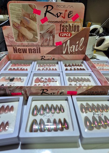 Renkli 12'li Tırnak Süsleri Seti - Görsel 2