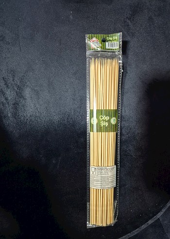 Bej Renkli Ahşap Çöp Şiş - Görsel 2