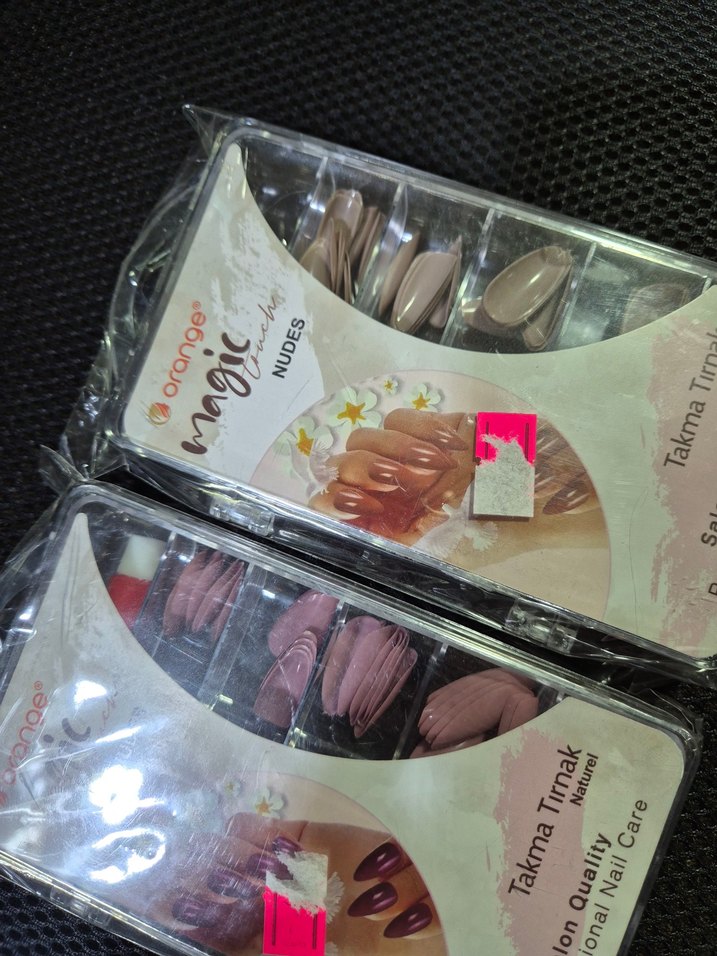 Turuncu Magic Takma Tırnak Seti - Pudra Pembe - Görsel 3
