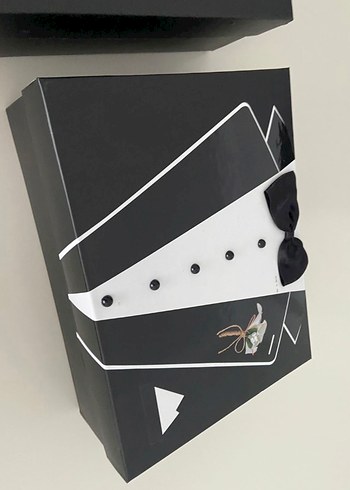 Avant-Garde Siyah Baskılı Tuxedo - Görsel 3