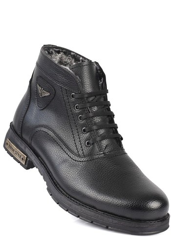 Kürklü Kahverengi Deri Biker Bot - Görsel 2